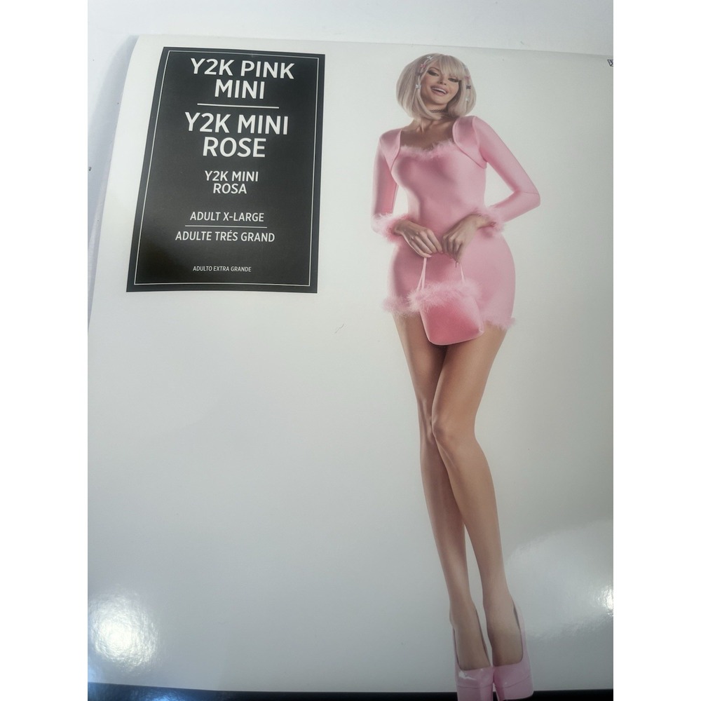 Y2K Pink Mini Rose Women's Halloween Costume Adult XL Pink Doll Style NWT
